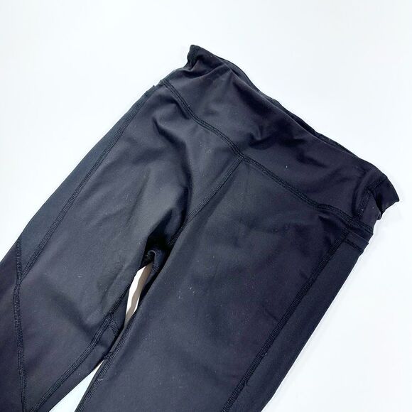 Iviva long stretch sheer panel with pink accent leggings 12 - Picture 3 of 12